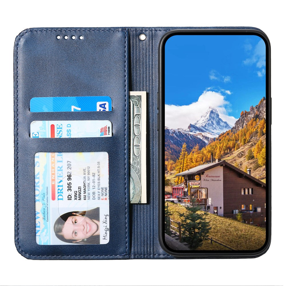 For Samsung Galaxy A05s 4G Case Imprinted Rhombus Pattern Wallet Stand Phone Cover