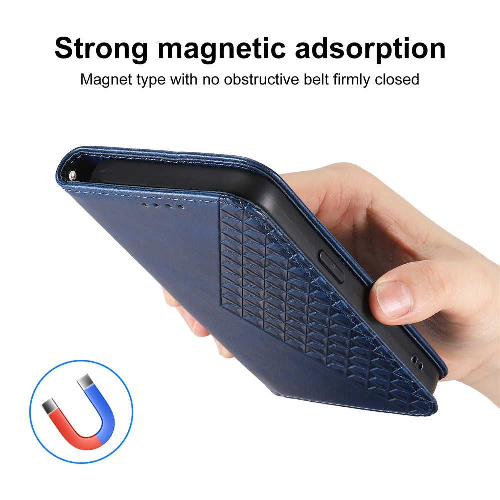 For Samsung Galaxy A05s 4G Case Imprinted Rhombus Pattern Wallet Stand Phone Cover