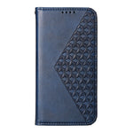 For Samsung Galaxy A05s 4G Case Imprinted Rhombus Pattern Wallet Stand Phone Cover