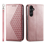 For Samsung Galaxy A05s 4G Case Imprinted Rhombus Pattern Wallet Stand Phone Cover