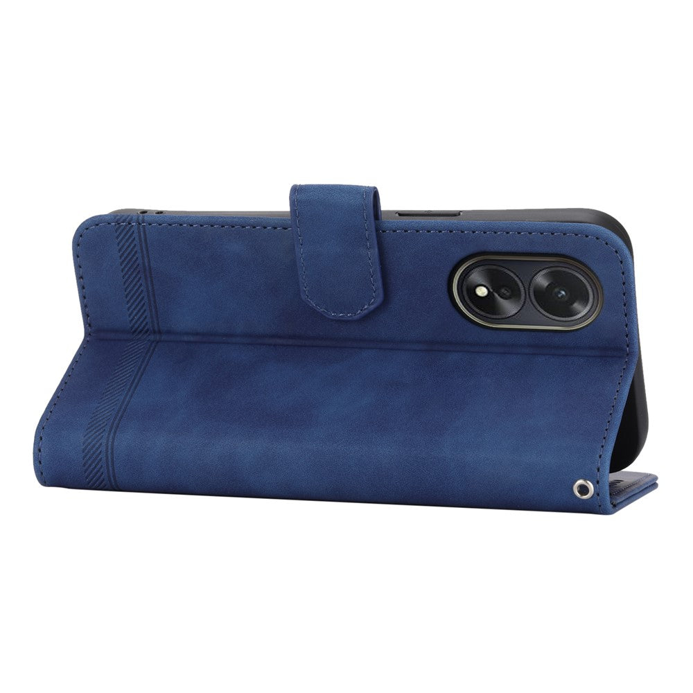 DIERFENG DF-03 For Oppo A38 4G Case Imprinted Phone Stand Cover Magnetic Wallet
