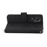 For Oppo A38 4G Case Imprinted PU Leather Wallet Phone Cover with Wrist Strap + Shoulder Strap