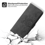For Oppo A38 4G Case Imprinted PU Leather Wallet Phone Cover with Wrist Strap + Shoulder Strap