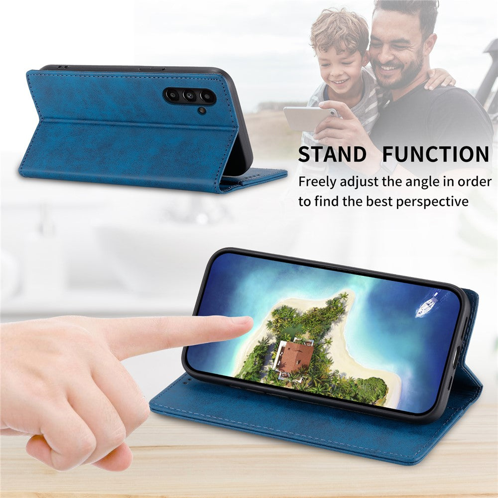 DF-05 Standcover til Samsung Galaxy A15 4G Etui med RFID-blokering og Telefonpung i Læder