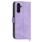 Til Samsung Galaxy A15 4G etui med "skin-touch" læderoverflade og håndrem + skulderrem