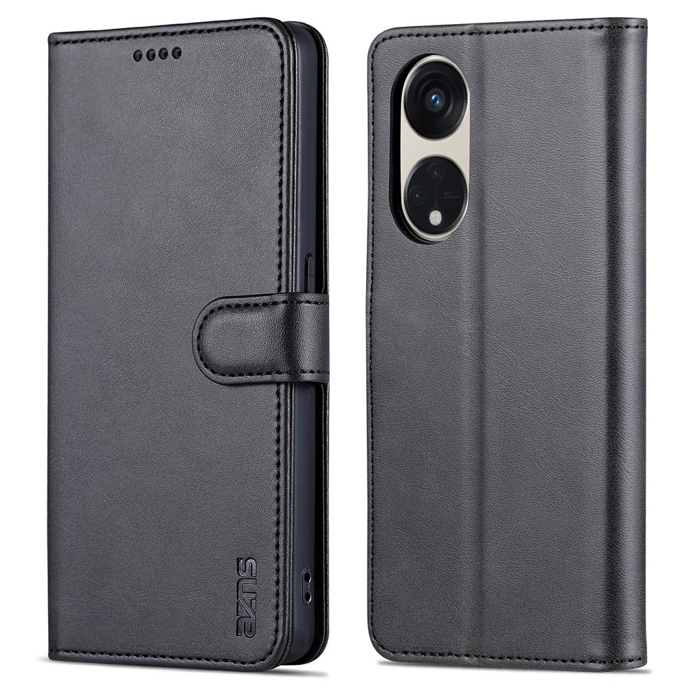 AZNS For Oppo Reno8 T 5G / A1 Pro 5G Leather Anti-Scratch Cell Phone Case Flip Stand Wallet Cover