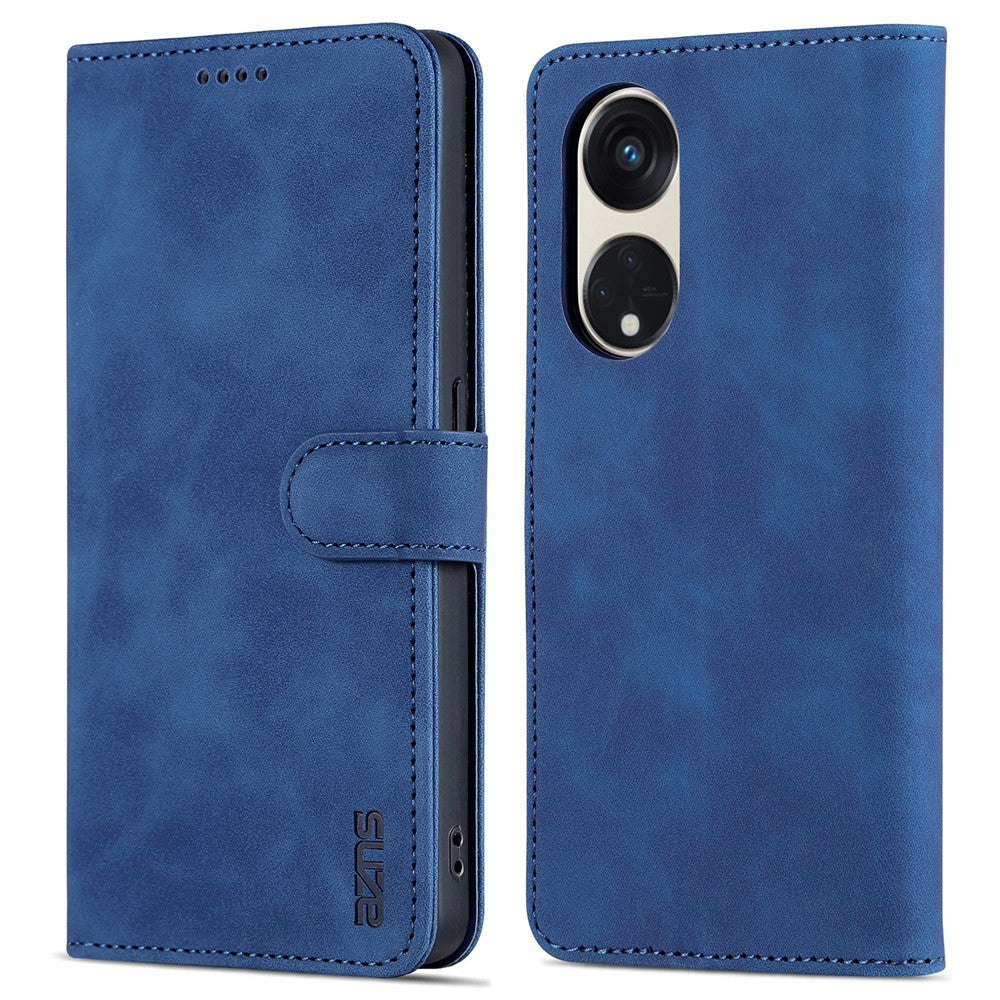AZNS For Oppo Reno8 T 5G / A1 Pro 5G Leather Anti-Scratch Cell Phone Case Flip Stand Wallet Cover