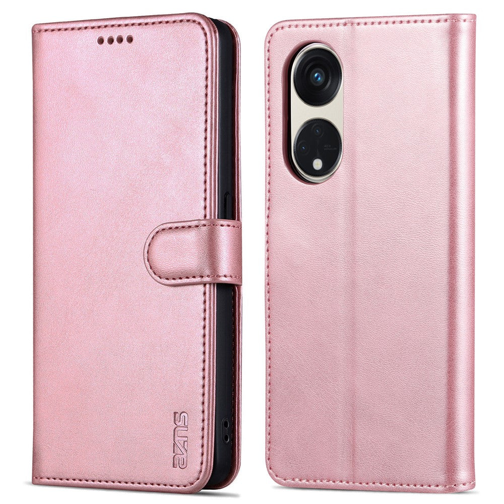 AZNS For Oppo Reno8 T 5G / A1 Pro 5G Leather Anti-Scratch Cell Phone Case Flip Stand Wallet Cover