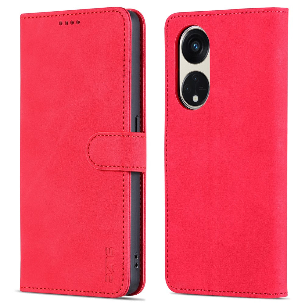 AZNS For Oppo Reno8 T 5G / A1 Pro 5G Leather Anti-Scratch Cell Phone Case Flip Stand Wallet Cover