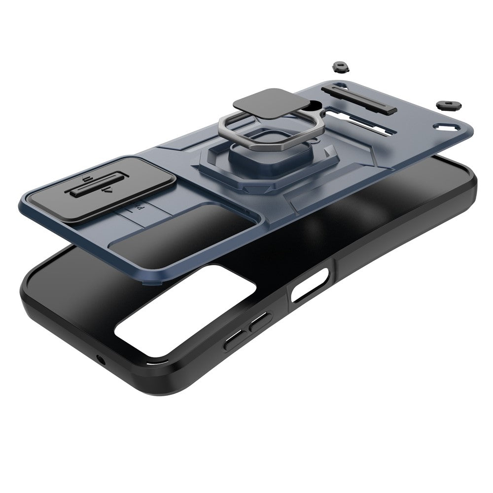 Til Samsung Galaxy M34 5G / F34 5G cover Skydbart linsebeskyttelse PC+TPU Telefonbeskyttelsescover