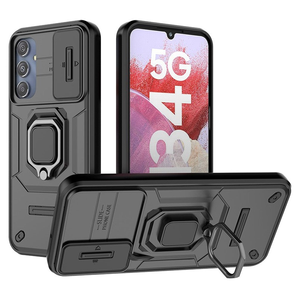 Til Samsung Galaxy M34 5G / F34 5G cover Skydbart linsebeskyttelse PC+TPU Telefonbeskyttelsescover