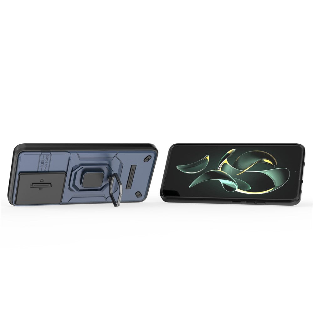 Xiaomi Redmi K60 Ultra / 13T / 13T Pro Bakstycke Skjutbart Linslock PC+TPU Stativ mobilskal