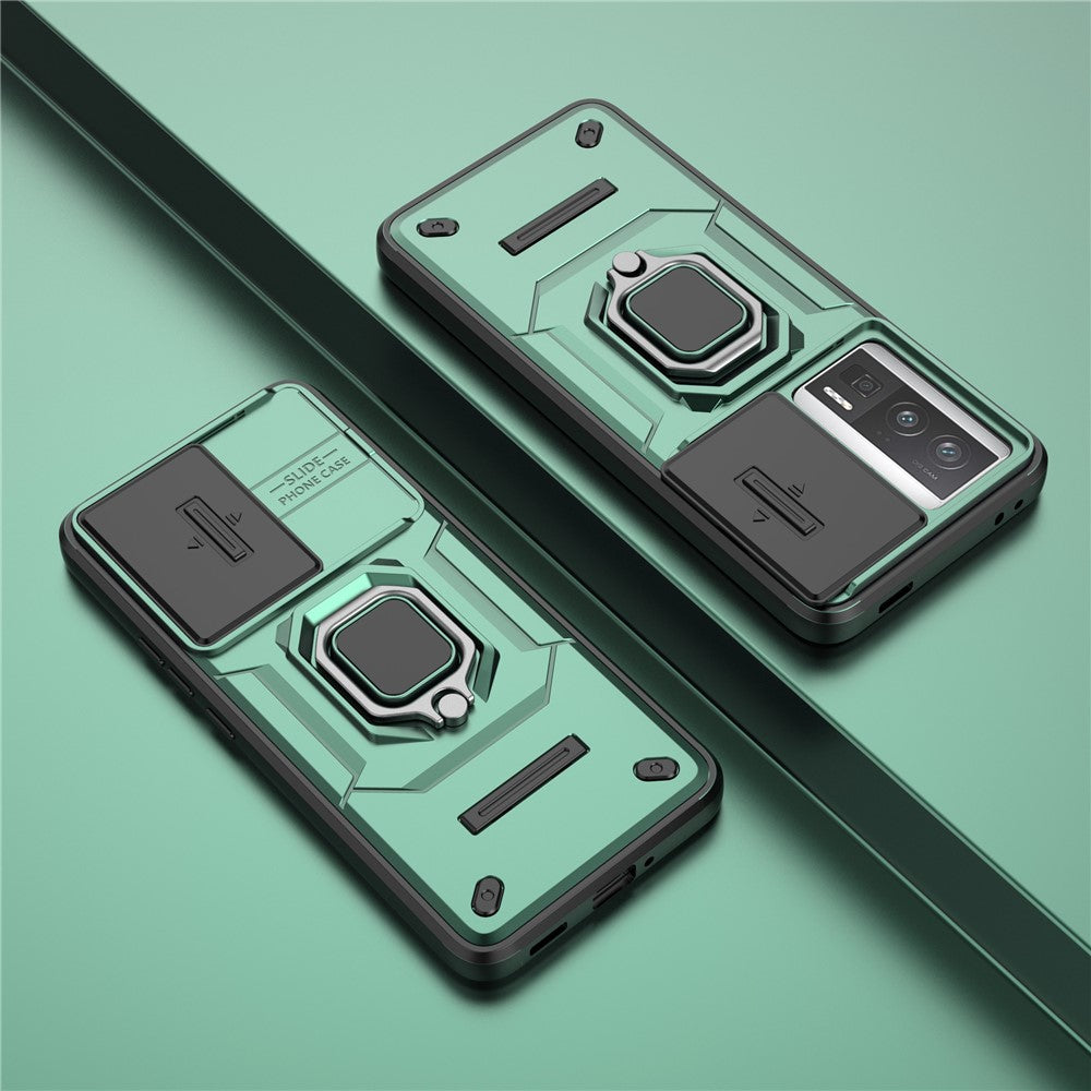 For Xiaomi Poco F5 Pro 5G / Redmi K60 5G / K60 Pro 5G Case PC+TPU Ring Kickstand Phone Cover