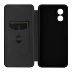 For Oppo A38 4G Case Leather Stand Card Slot Phone Shell with Carbon Fiber Texture