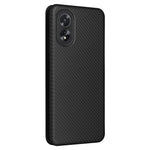 For Oppo A38 4G Case Leather Stand Card Slot Phone Shell with Carbon Fiber Texture