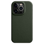 MELKCO til iPhone 15 Pro Cover Ridsefast Ægte Koskind+PC Magnetisk Telefoncover
