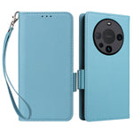 For Huawei Mate 60 Cover Litchi Texture Wallet Stand Leather Phone Case with Strap