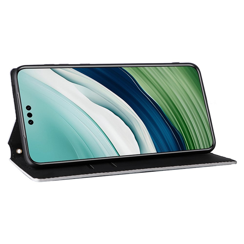 For Huawei Mate 60 Case Rhombus Imprinted PU Leather Wallet Phone Stand Cover