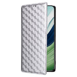 For Huawei Mate 60 Case Rhombus Imprinted PU Leather Wallet Phone Stand Cover