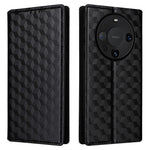 For Huawei Mate 60 Case Rhombus Imprinted PU Leather Wallet Phone Stand Cover