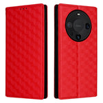 For Huawei Mate 60 Case Rhombus Imprinted PU Leather Wallet Phone Stand Cover
