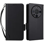 For Huawei Mate 60 Pro / Mate 60 Pro+ Case Leather Wallet Litchi Texture Phone Cover with Strap