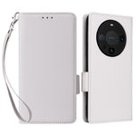 For Huawei Mate 60 Pro / Mate 60 Pro+ Case Leather Wallet Litchi Texture Phone Cover with Strap