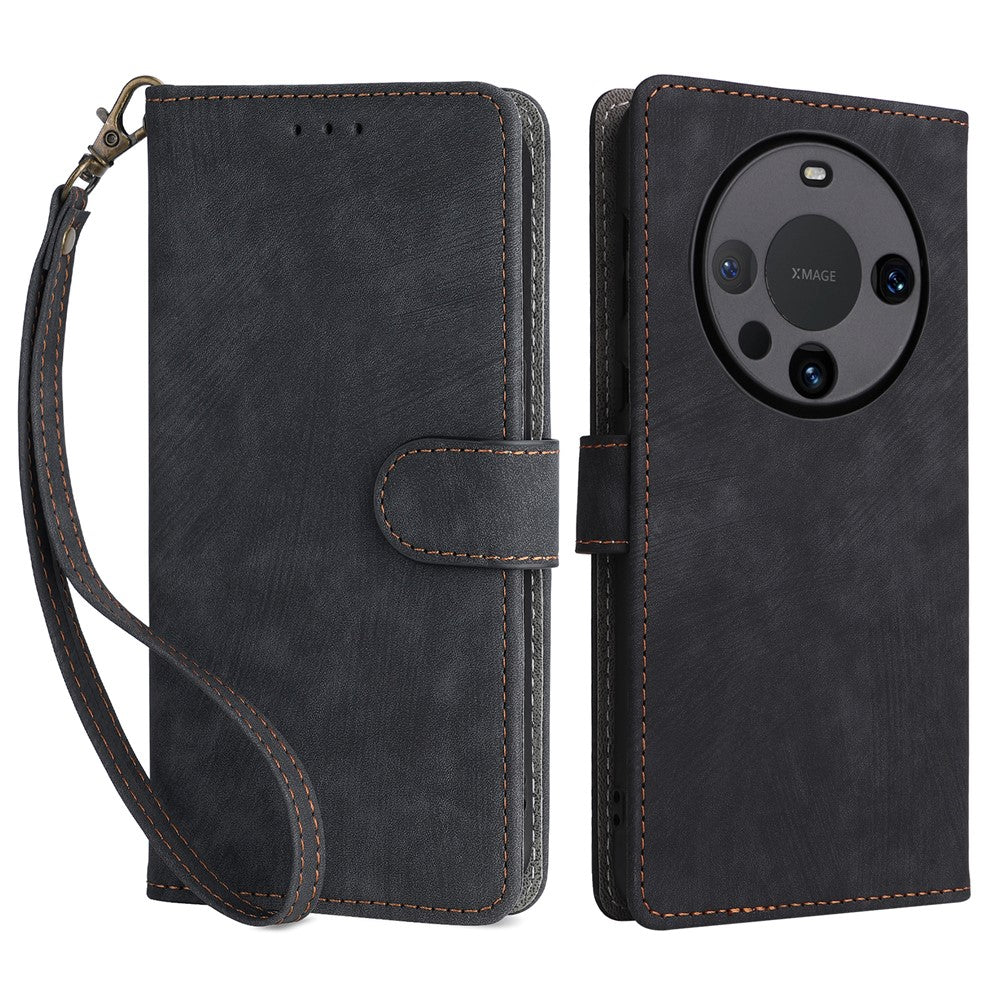 For Huawei Mate 60 Pro / Mate 60 Pro+ Case Leather RFID Blocking Wallet Phone Cover with Strap