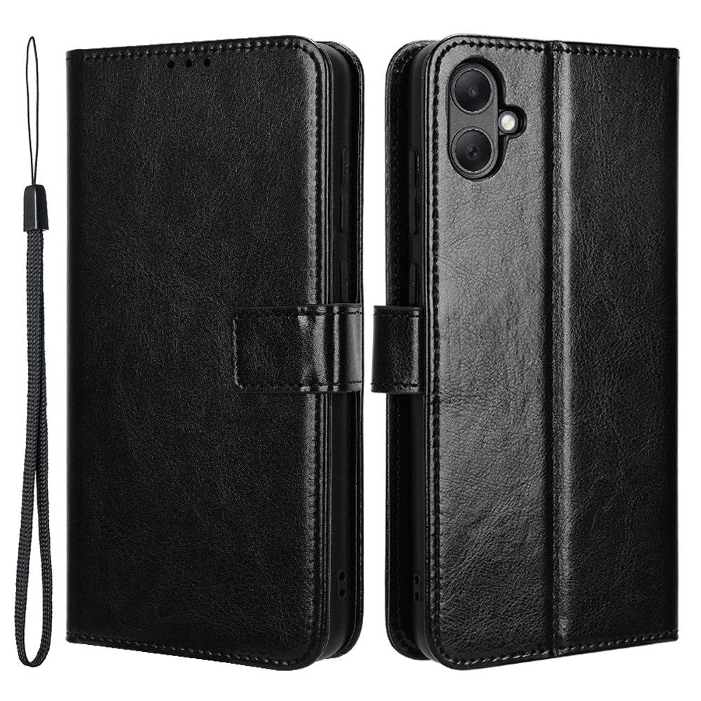 For Samsung Galaxy A05 4G Case Crazy Horse Texture Leather Wallet Stand Phone Cover