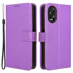 For Oppo A18 4G / A38 4G Leather Phone Case Stand Diamond Texture Protective Phone Cover