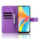 For Oppo A18 4G / A38 4G Leather Phone Case Stand Diamond Texture Protective Phone Cover