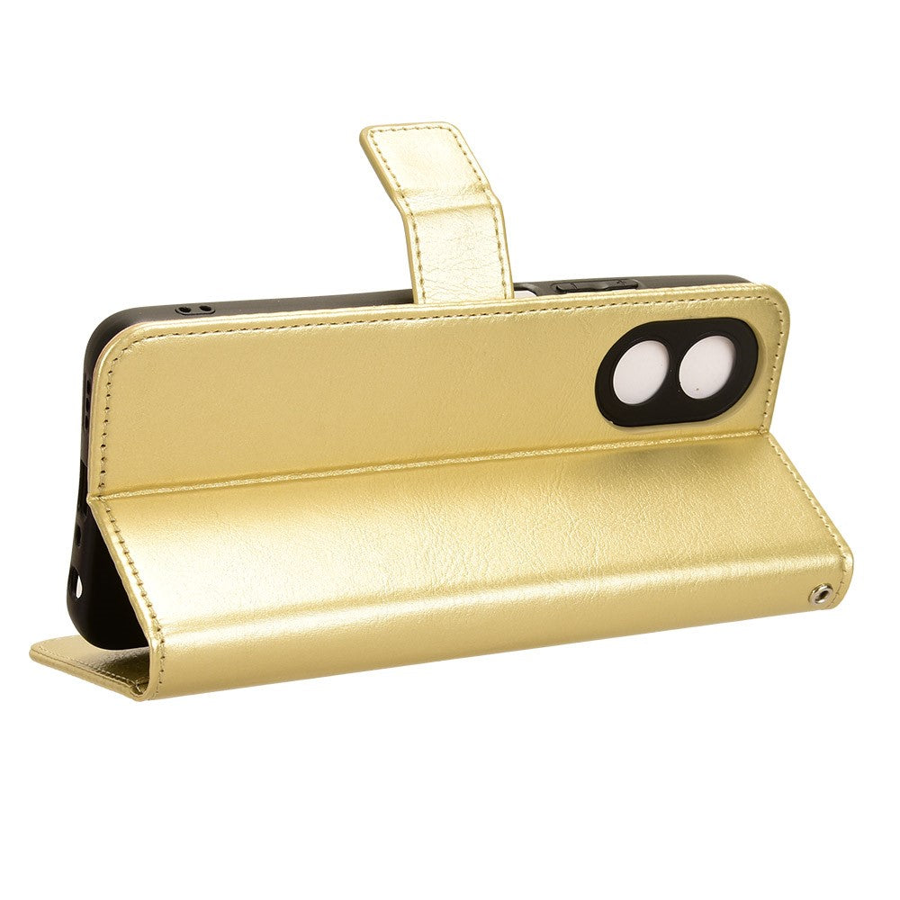 For Oppo A38 4G / A18 4G Case Crazy Horse Texture Leather Wallet Phone Cover