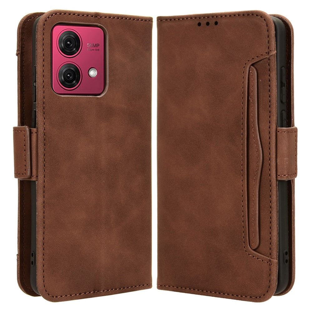 For Motorola Moto G84 5G Case Multiple Card Slots Anti-drop Leather Phone Cover
