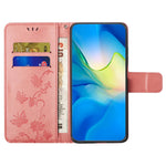 Til Samsung Galaxy A05s 4G Cover, Sommerfugl Blomst Præget Anti-fald Læder Telefon Cover
