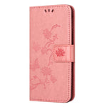 Til Samsung Galaxy A05s 4G Cover, Sommerfugl Blomst Præget Anti-fald Læder Telefon Cover