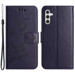 Til Samsung Galaxy A05s 4G Cover, Sommerfugl Blomst Præget Anti-fald Læder Telefon Cover