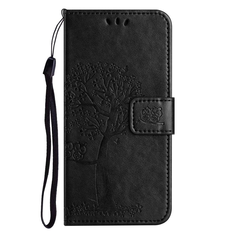 For Samsung Galaxy A05 4G Case Owl Tree Imprinted Leather Phone Cover with Wallet