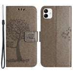 For Samsung Galaxy A05 4G Case Owl Tree Imprinted Leather Phone Cover with Wallet