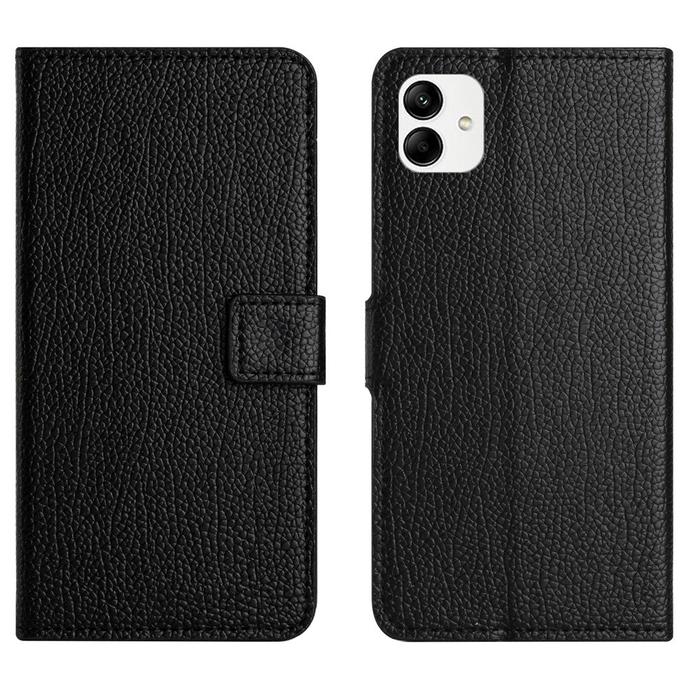 For Samsung Galaxy A05 4G Cover Litchi Texture Leather Smartphone Case with Wallet