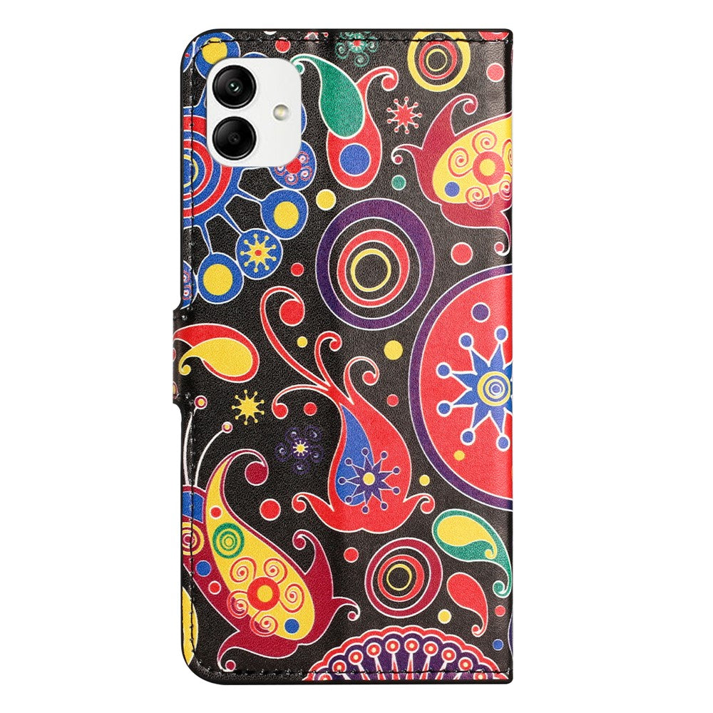 Til Samsung Galaxy A05 4G Stødsikkert Cover Mønstertryk PU Læder Pung Telefonetui