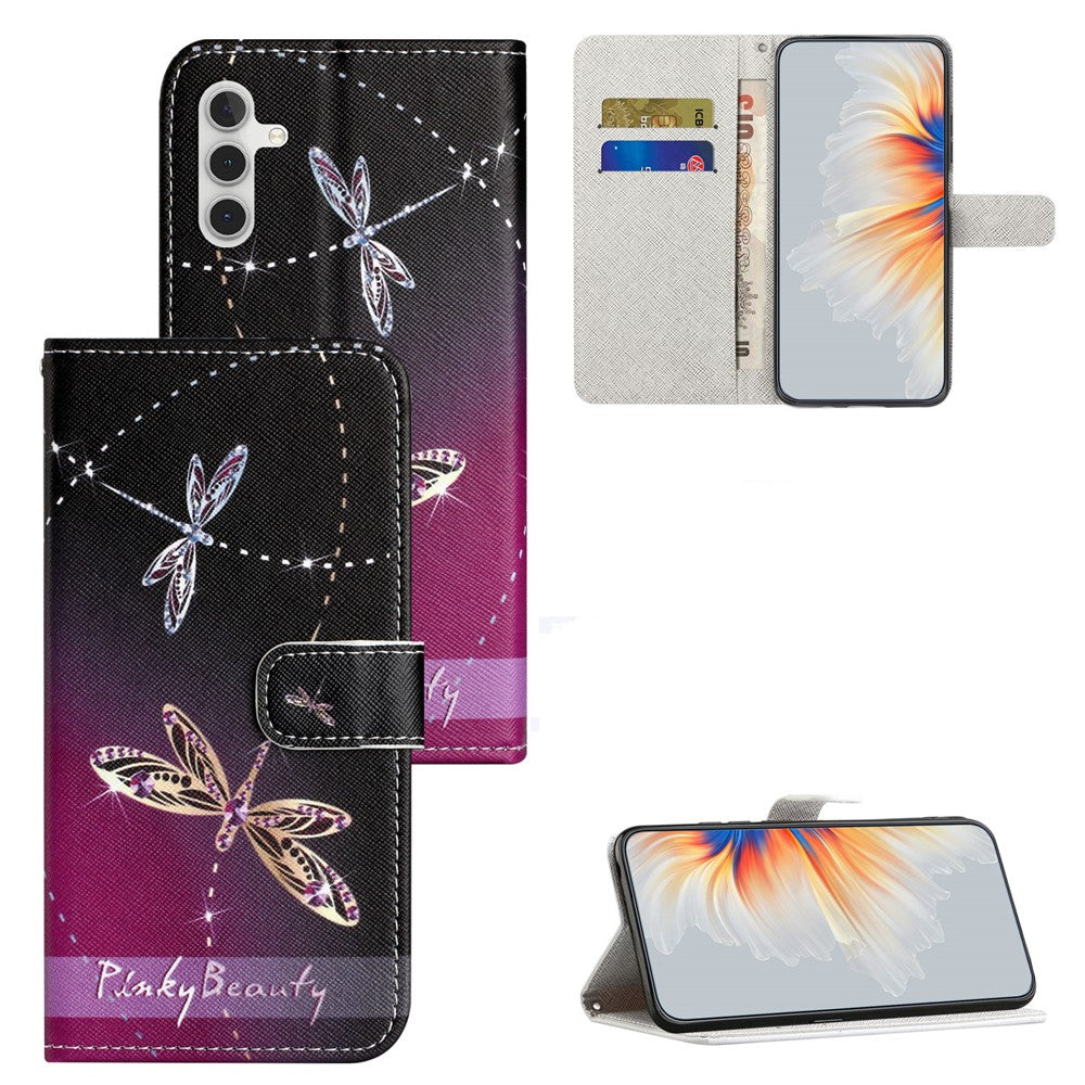 Samsung Galaxy A15 5G Läderfodral Mönstertryck Skyddande Plånboksfodral