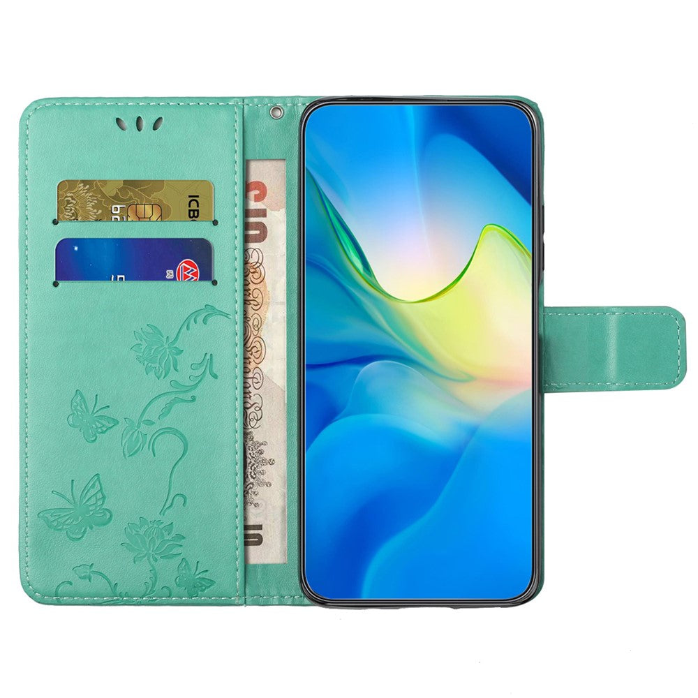 Til Samsung Galaxy A15 5G Stødsikkert Cover Præget PU Læder Pung Telefoncover