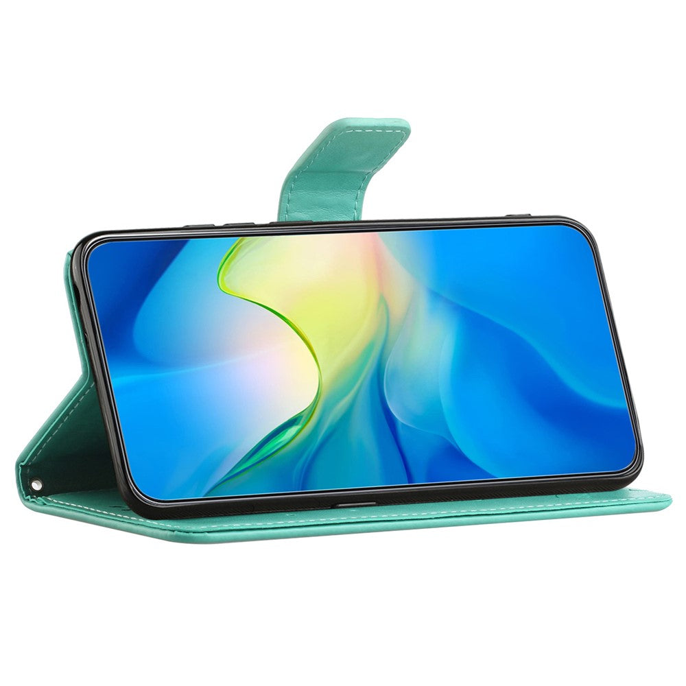Til Samsung Galaxy A15 5G Stødsikkert Cover Præget PU Læder Pung Telefoncover