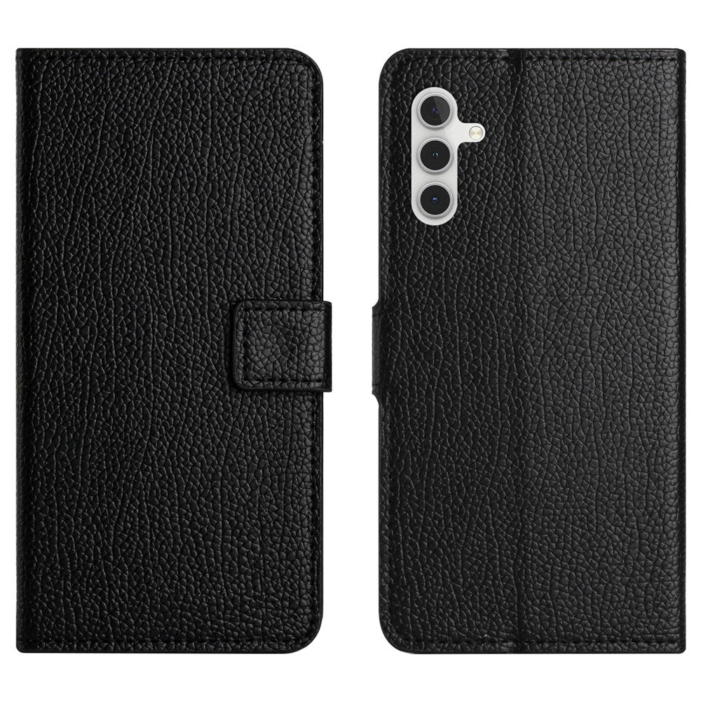 Til Samsung Galaxy A15 5G Cover Litchi Tekstur Læder Telefoncover med Pung