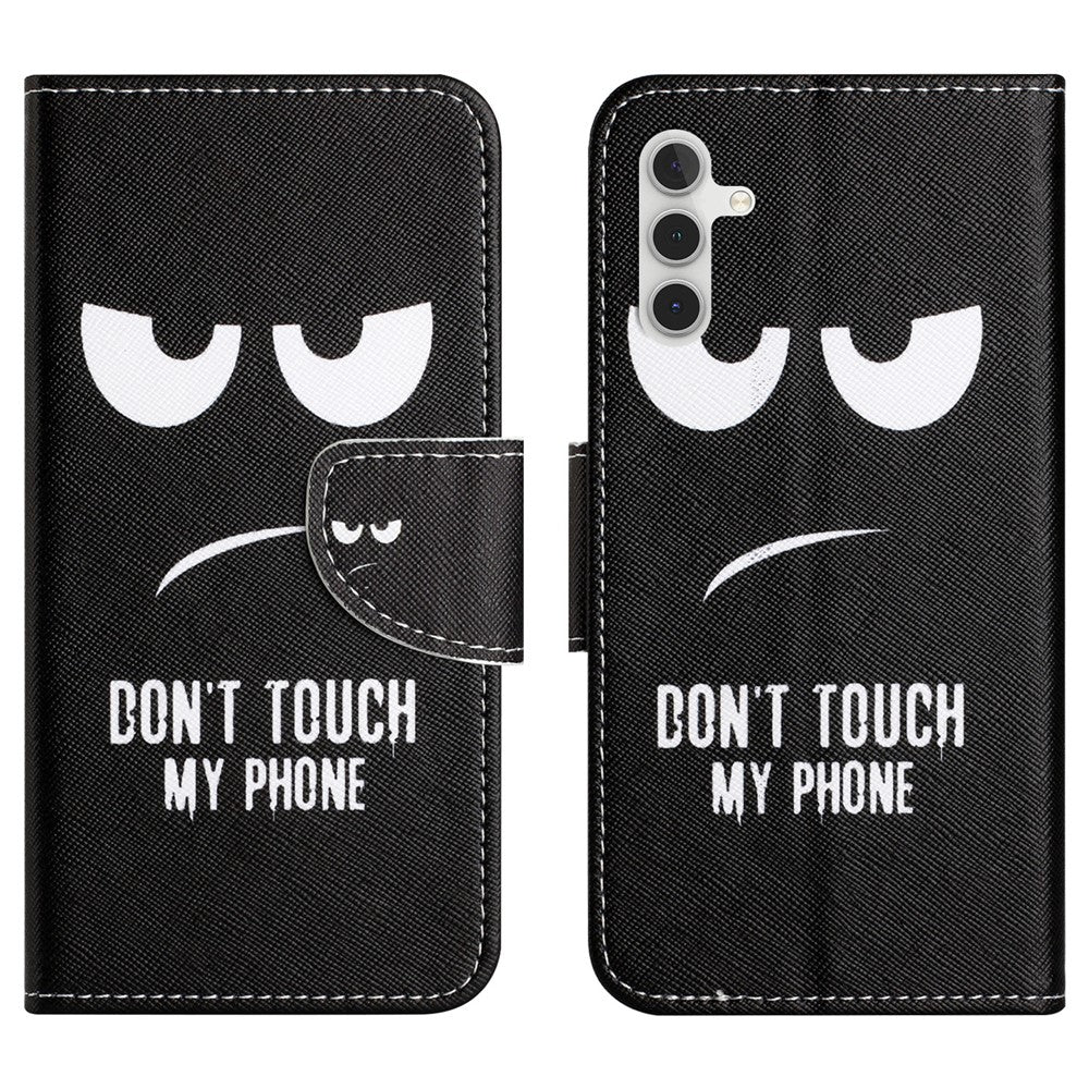 Til Samsung Galaxy A15 5G Cover Mønsterprint PU Læder Flipcover med Pung