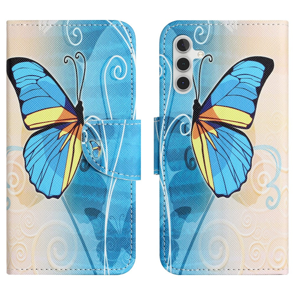 Til Samsung Galaxy A15 5G Cover Mønsterprint PU Læder Flipcover med Pung