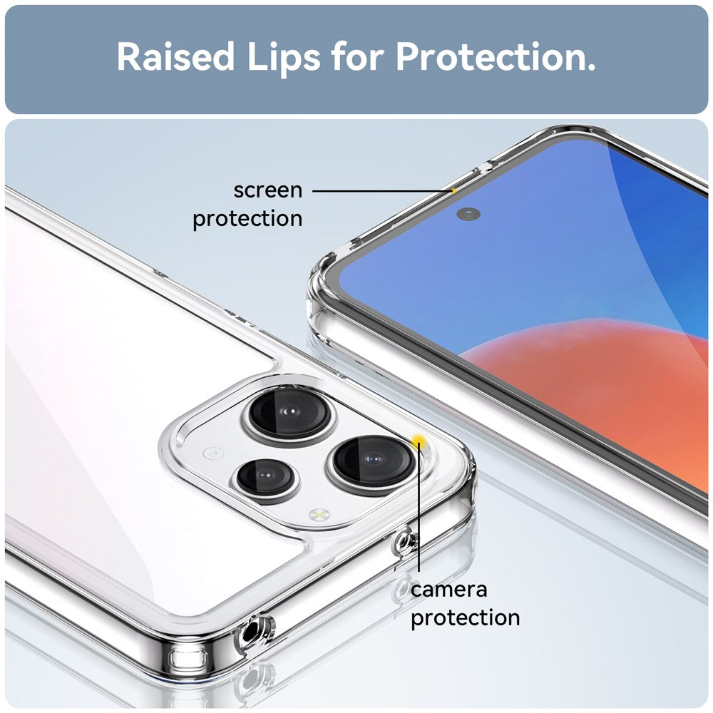 For Xiaomi Redmi 12 5G (Global) / Poco M6 Pro 5G Case Transparent Phone Cover (Big Rear Lens Hole)