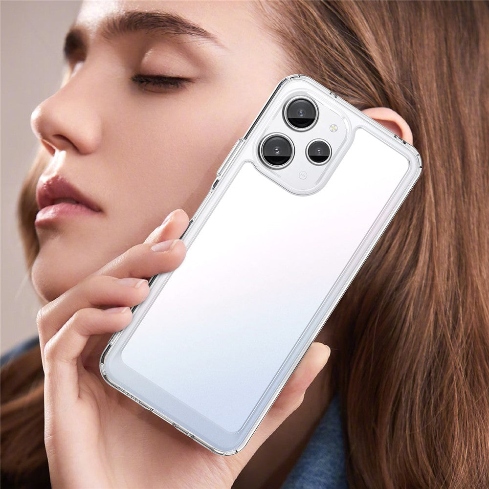 For Xiaomi Redmi 12 5G (Global) / Poco M6 Pro 5G Case Transparent Phone Cover (Big Rear Lens Hole)