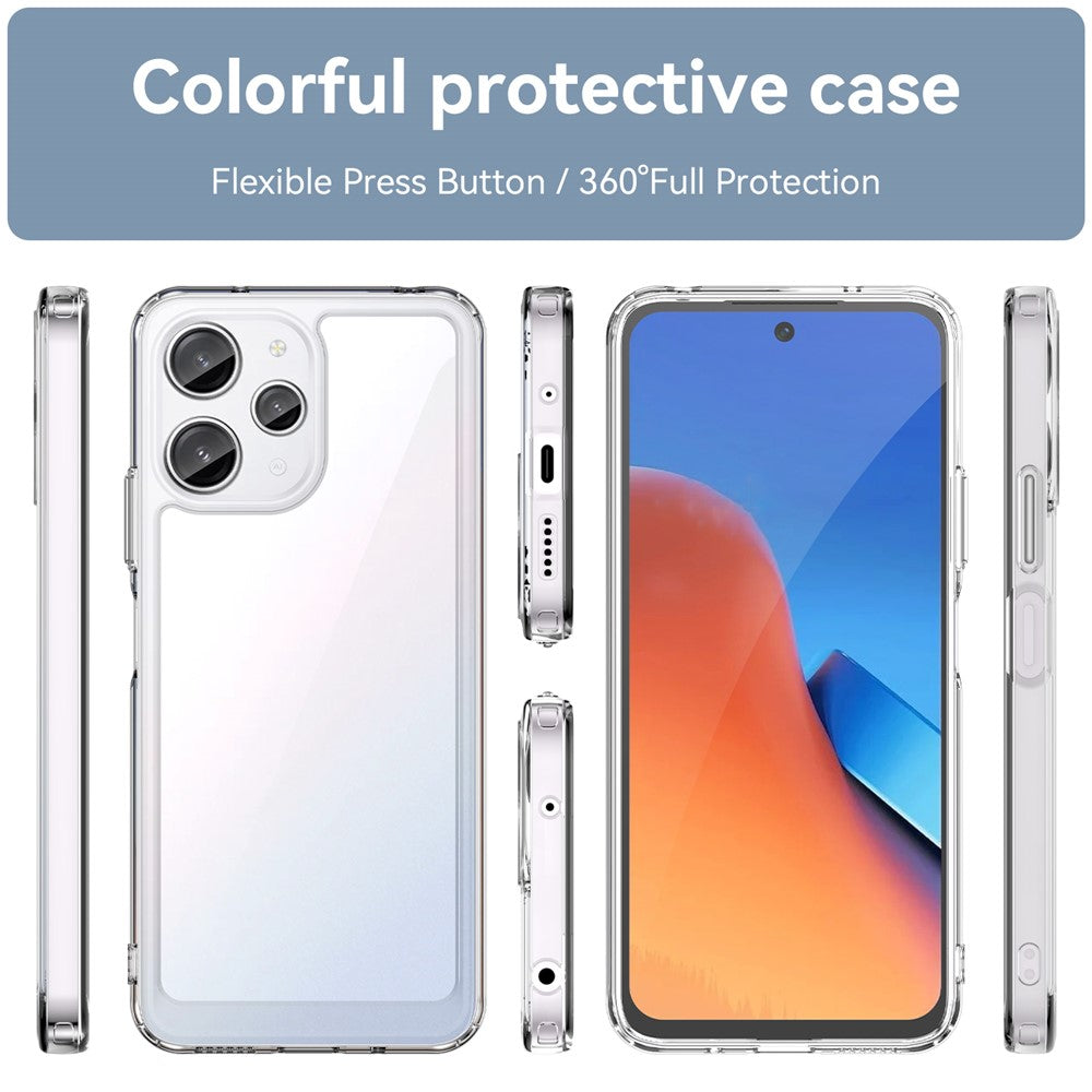 For Xiaomi Redmi 12 5G (Global) / Poco M6 Pro 5G Case Transparent Phone Cover (Big Rear Lens Hole)