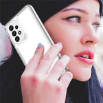 Phone Cover for Samsung Galaxy A33 5G Clear Case with Electroplating Buttons (Big Rear Lens Hole)